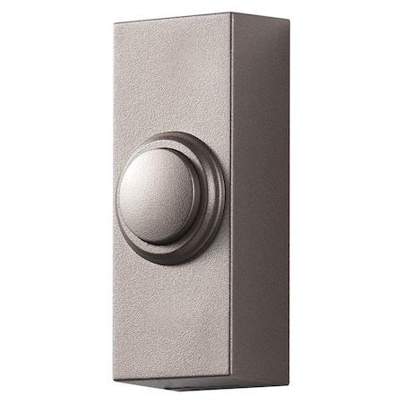 Globe Globe Satin Nickel Silver Plastic Wireless Pushbutton Doorbell 18000219